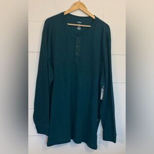 Sonoma Men's Dark Teal Long Sleeve Henley